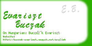 evariszt buczak business card